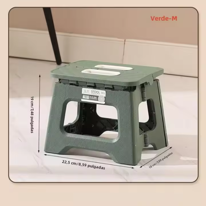 Taburete Portátil Pequeño Silla Plegable de Plástico Grueso para Exteriores - 1