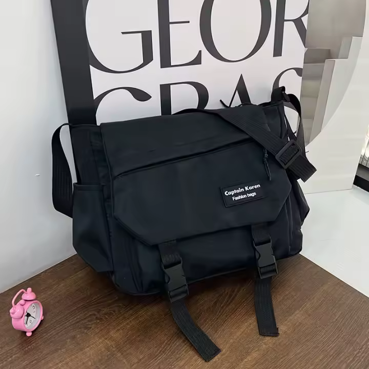 Bolsos de mensajero para mujer, bolsos de moda para mujer joven, bolsos cruzados, bolsos de hombro tipo bandolera de gran capacidad, bolso escolar de nailon - 1