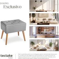 Dormitorio con Diseño Elegante Efecto Lino, Banco con Almacenaje Práctico, perfecto Taburete Tocador, - details 3