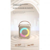 Máquina de Karaoke Portátil para Niños y Adultos, con Luces LED y Efectos de Sonido Variables, Regalo de Cumpleaños Familiar - details 0