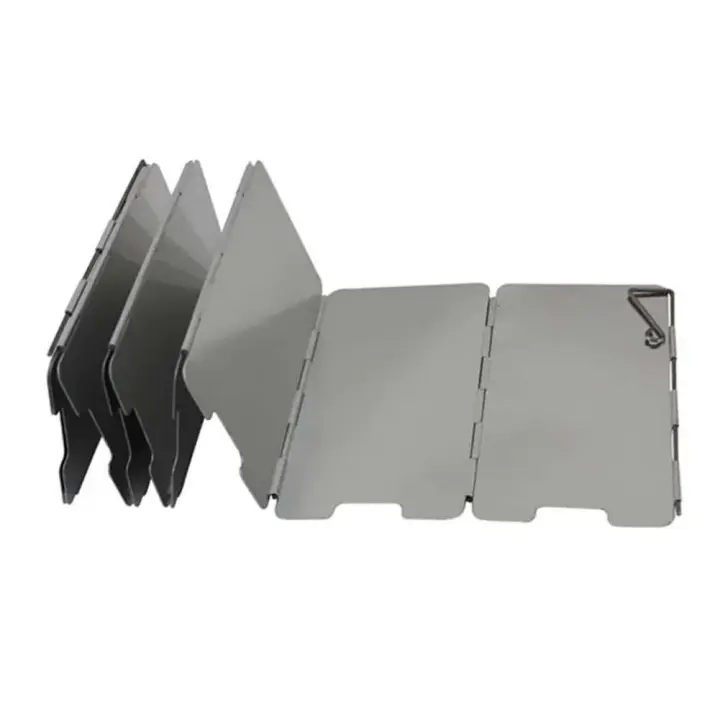 9 Uds parabrisas a prueba de viento estufa al aire libre protector contra el viento aleación de aluminio duradero para Camping Picnic viajes suministros para barbacoa - 1