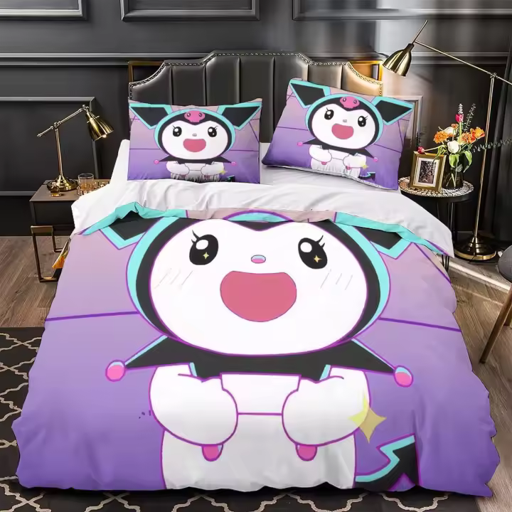 Juego de Ropa de Cama de Anime 3D Funda de Edredón de Microfibra Suave con Cierre de Cremallera - 1