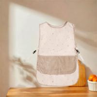 Delantal portátil limpiable resistente a las manchas, delantal lavable a mano de poliéster a prueba de aceite, impermeable con bolsillo, bata para el hogar y comedor - details 12