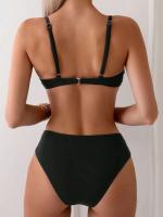 Bikini sexy, traje de baño de dos piezas, conjunto de bikini de cintura alta, traje de baño para mujer con realce, ropa de playa 2025 - details 12