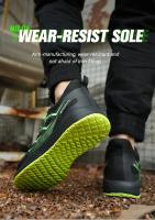 Zapatos de seguridad ultraligeros para hombre y mujer, zapatillas de trabajo antideslizantes con punta de acero, transpirables, 48 - details 10