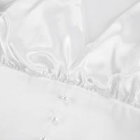 Vestido blanco nuevo de invierno versátil con mangas farol de satén Design Sense - details 17