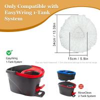 Recambio de fregona giratoria para Turbo 2 en 1, juego de cubo giratorio, paño de mopa de microfibra lavable para todo tipo de pisos, paquete de 3 - details 2