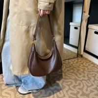 Bolso de Hombro para Mujer con Cremallera, Bolso de Media Luna, Piel Sintética de PU, Bolso Tipo Hobo para Viaje - details 1
