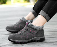 Botas de invierno cálidas de algodón para mujer, zapatos deportivos para exteriores, botas de nieve antideslizantes, botines de nieve antifrío para senderismo para mujer - details 11