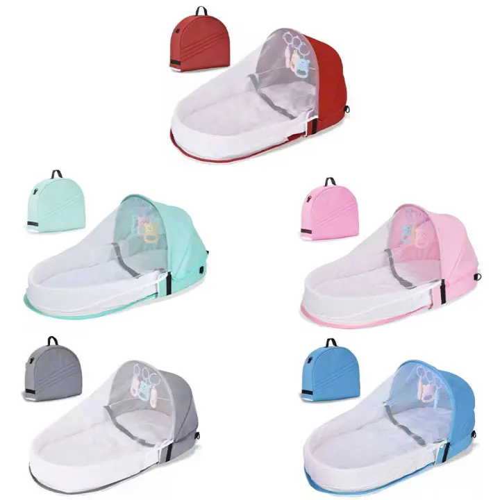 Cunas de bebé, cama biónica para recién nacido, protección contra mosquitos, cuna plegable, parachoques, nido de viaje al aire libre, cesta para dormir - 1