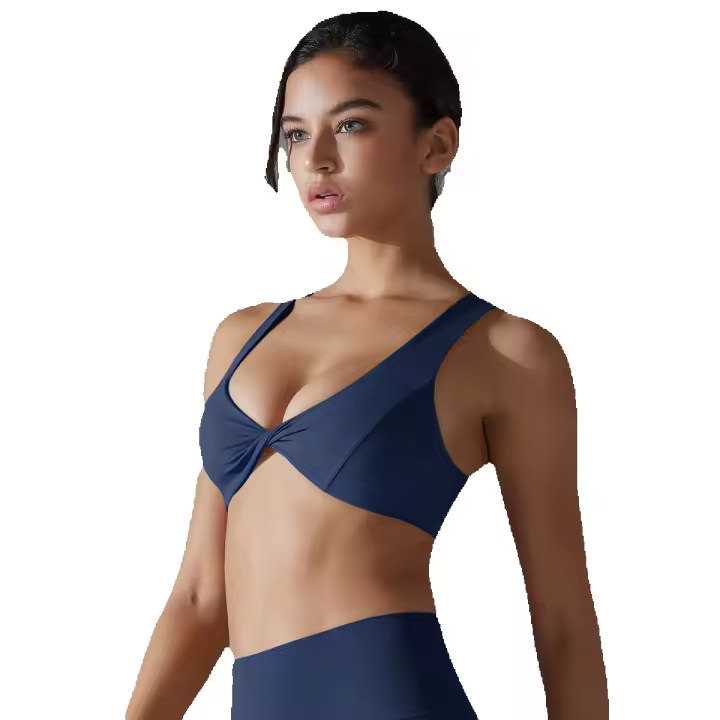 Chaleco cómodo de nailon de color sólido para yoga para mujer, sujetador deportivo transpirable, secado rápido - 1