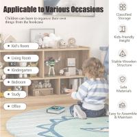 Estantería Infantil con 5 Compartimentos Abiertos, Librería para Juguetes y Libros de Niños, Armario Bajo con Patas Antideslizantes, Estante para Exhibición (111 x 30 x 61,5 cm, Natural) - details 4