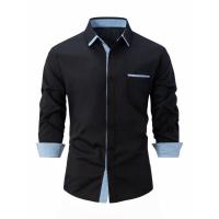 Camisa informal para hombre, camisa con cuello vuelto, a la moda - details 3