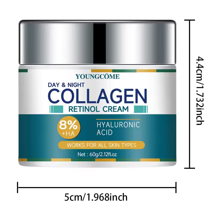 Crema de colágeno hidrata profundamente, nutre la piel para restaurar la elasticidad, brillo, hidratante, antiarrugas, envejecimiento, reduce los poros - 1