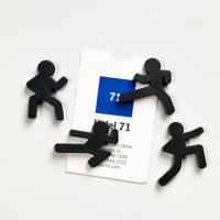 Imán de nevera creativo para hombre, imán Ninja para refrigerador, Clip de mensaje magnético, decoraciones para el hogar, 4 uds/Set - details 0