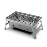 Estufa de leña de picnic de acero inoxidable para el hogar plegable portátil para acampar al aire libre, estufa de barbacoa desmontable - details 5