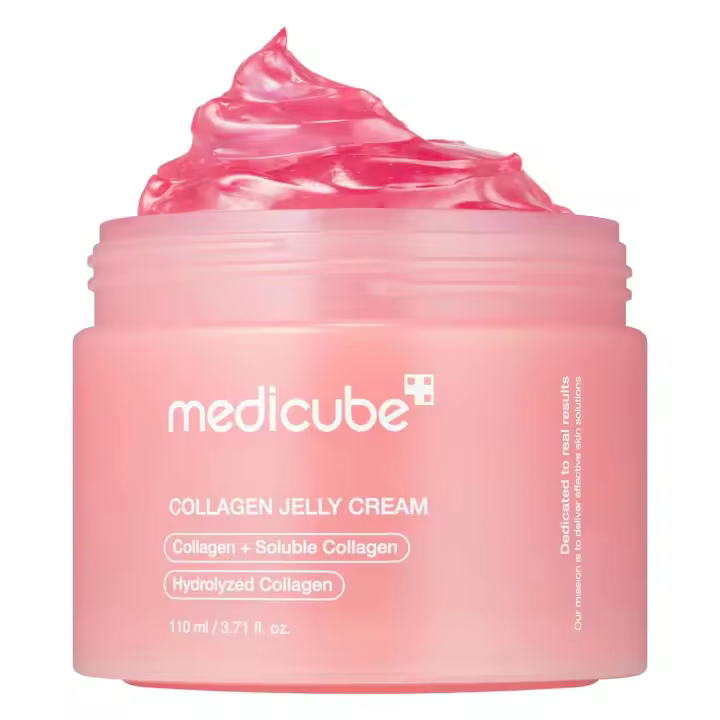 Crema de gelatina medicube: colágeno hidrolizado liofilizado con niacinamida aumenta la hidratación de la barrera de la piel y le brinda brillo y levantamiento las 24 horas - 1