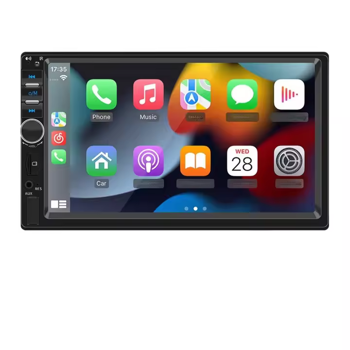 Radio Coche 2 DIN Pantalla con inalámbrico Carplay/Android Auto - Reproductor MP5 con Pantalla táctil de 7 Pulgadas - 1