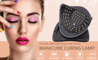 Lámpara de uñas UV, lámpara de gel UV LED de 280 W, 4 configuraciones de temporizador, lámpara de curado de gel profesional, luz de esmalte de gel, con 66 cuentas de lámpara, para herramientas de arte de uñas de salón en casa (blanco) - details 1