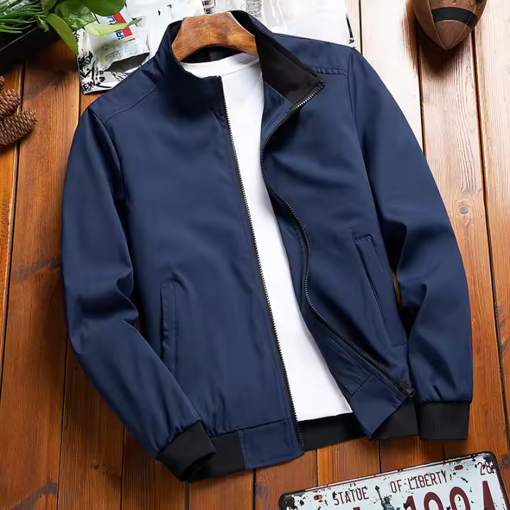 Chaquetas ligeras para hombre, chaquetas de negocios con cuello levantado, cortavientos para exteriores, senderismo, ropa de golf - 1