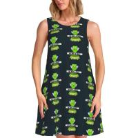 Vestido Duo de búho sin mangas informal para mujer, divertido pájaro verde, viajes personalizados, D-Duogos - details 104