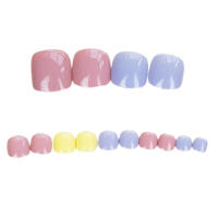 Kit de manicura Kawaii para uñas de gel coloridas cuadradas cortas en casa - details 0
