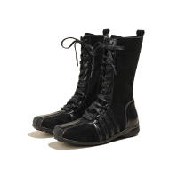 Nuevas botas cortas retro de hombre de Corea del Sur, botas de otoño e invierno de 2025 para mujer, botas occidentales con cordones, botas cortas a juego de color de suela gruesa de nicho - details 1