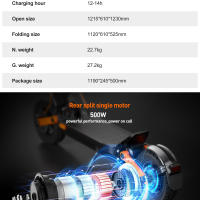 Joyor S5 Plegable Electric Scooter 20KM/H, 500W, 48V 13Ah, Tablero de Skate para Adultos - details 2