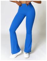 Pantalones de Yoga con Flecos en Forma de V para Mujeres Leggings de Cintura Alta y Pierna Ancha para Gimnasio y Deportes Pantalones de Baile - details 9