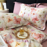 Svetanya Juego de Ropa de Cama con Diseño Floral Pastoral en Amarillo y Morado Tamaño Queen y King Algodón Egipcio Ajustable - details 16