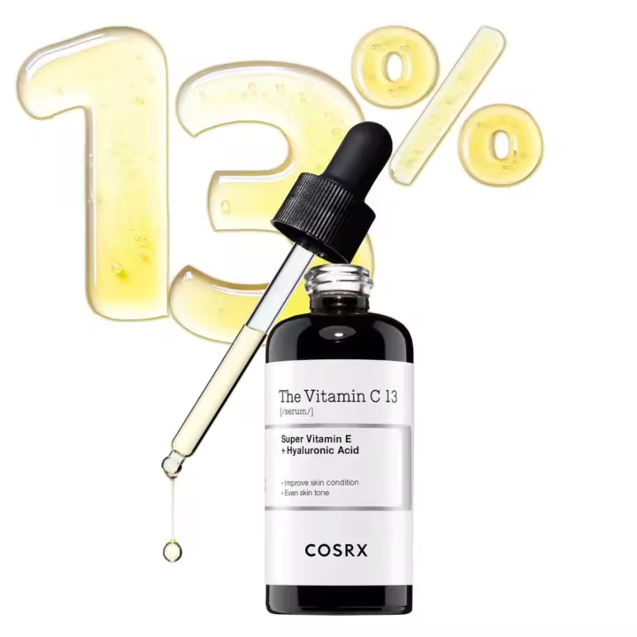 COSRX Pure C 13% con ácido hialurónico de vitamina E, suero facial hidratante para líneas finas, tono desigual y piel apagada, 0.67fl.oz/20ml, - 1