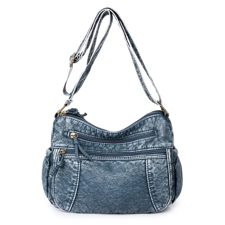 Señoras de cuero de la vendimia Cowboy Bolsa,Hobo Bolsa,Grande,Bolsa de hombro cruzada,Bolso Casual,Cartera,Vintage Bolsa de hombro,Cien de gran capacidad - 1