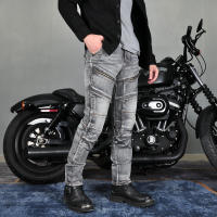 Jeans para Montar en Motocicleta Pantalones Casuales Retro a Prueba de Caídas - details 2