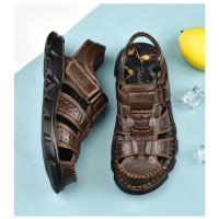 Zapatos Informales De Piel Auténtica Para Hombre, Sandalias Clásicas De Alta Calidad, Zapatillas Transpirables Para Caminar Al Aire Libre, Ideales Para El Verano - details 25