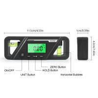 Inclinómetro transportador Digital con pantalla LCD, medidor de nivel, goniómetro, Inclinómetro de medición, nivel de 90 °, Base magnética de neodimio - details 1