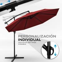 Paraguas de aluminio con manivela 300/350 cm de diámetro Protección UV Impermeable para mercado - details 21