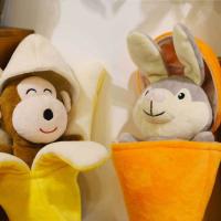 Alivia el aburrimiento, juguetes de peluche para perros, entretenimiento personal, juguete chirriante para perros resistente a mordeduras, zanahoria desmontable, conejo, juguete para ocultar comida para mascotas - details 4