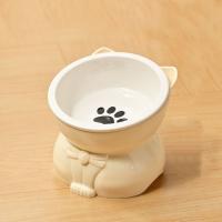Dispensador de alimentos, cuenco de cerámica para gatos, cuenco creativo y bonito para base alta, alimentador antideslizante desmontable para mascotas, gatito y cachorro - details 7
