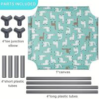 Hamaca desmontable para perro con alfombrilla lavable, cómoda cama elevada a prueba de humedad con fondo antideslizante, rectangular - details 0