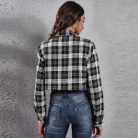 Camisa de Verano Azul a Cuadros Top Elegante para Mujer Moda Joven Novedad 2024 - details 18