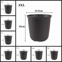 Maceta de plástico de 5 uds., maceta de resina gruesa para plantas, maceta suculenta para interiores y exteriores, maceta redonda anticerámica creativa para flores - details 0