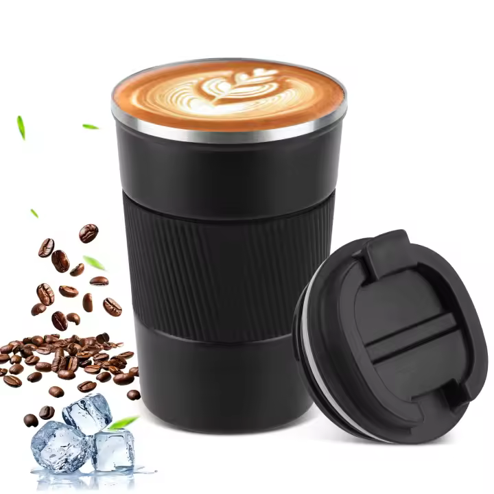 Termo de Café de Acero Inoxidable 13oz/380ml Taza de Café para Llevar Adecuada para Café Caliente y Frío, Leche y Té Listo para Reutilizar - 1