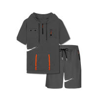 Conjunto de Verano 2025 para Hombres Camiseta de Manga Corta con Capucha Conjunto Deportivo Casual - details 6