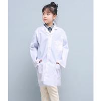 Abrigo de laboratorio blanco para niño y niña, uniforme de manga larga con bolsillos, ropa de trabajo para médico y enfermera, color blanco puro, verano y primavera - details 3