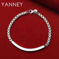 Pulsera de cadena de plata de 8 pulgadas de largo y 4 mm de ancho para hombres y mujeres - details 2
