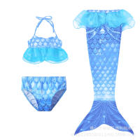 Conjunto de bikini de traje de baño de sirena de tres piezas, cola de sirena con aletas - details 13