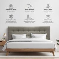 Cabeceros de cama. Cabeceras de cama acolchadas Zurich. Cabezal tapizado fácil de limpiar. Cabeceros de cama matrimonial. - details 4