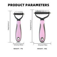 Cepillo removedor de pelo para mascotas, peine para gatos, pelo largo y corto, cuidado de mascotas, accesorios para perros - details 0