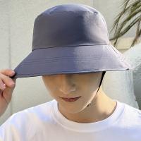 Sombrero de cubo para acampar a la moda Simple, Color sólido, a prueba de viento, sombrero de playa para exteriores, protección UV, gorra con protección solar transpirable para senderismo - details 1