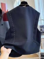 Ropa de temperamento 2025, chaleco retro coreano, camiseta sin mangas de color sólido para oficina para mujer - details 3
